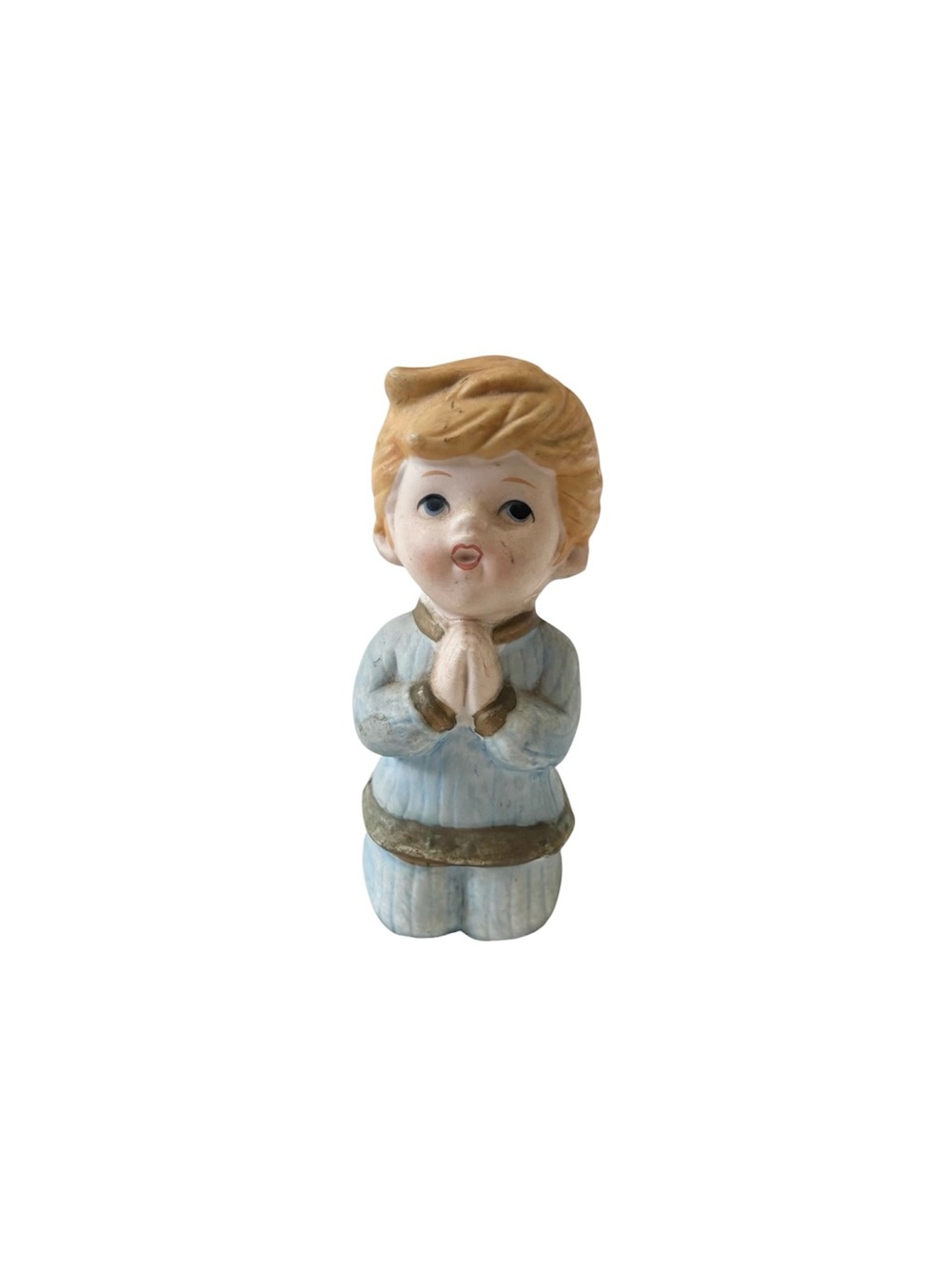 5/$8 🩷 MUST BUNDLE Praying Boy Figurine in Light Blue and Blonde